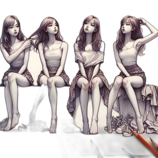 dress, concept art, fantasy art, photorealistic, watercolor, monochrome, pastel, dark transparent PNG cut-out