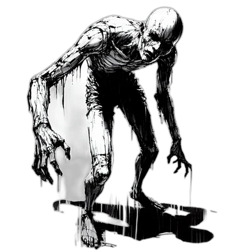 creature, robot, staff, animal, concept art, comic book art, pencil sketch, fantasy art transparent PNG cut-out