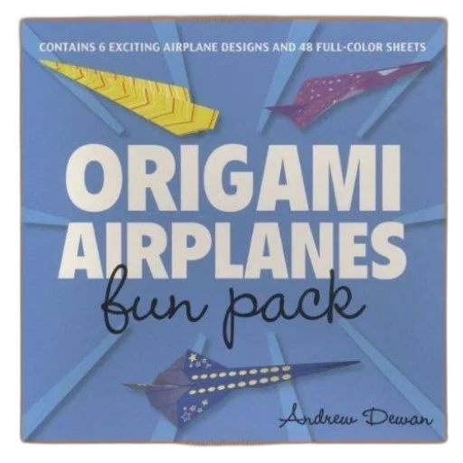 origami, airplanes, fun, pack, book, cover, featuring, colorful transparent PNG cut-out