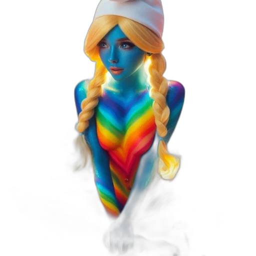 hat, dress, jewelry, mask, concept art, fantasy art, 3d render, vaporwave transparent PNG cut-out