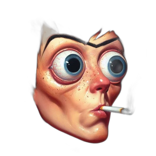 mask, face, robot, creature, concept art, 3d render, cartoon, photorealistic transparent PNG cut-out