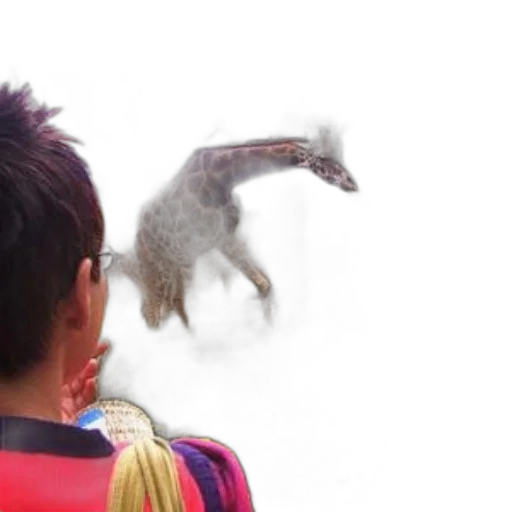 dragon, creature, animal, staff, photorealistic, fog, person, red transparent PNG cut-out