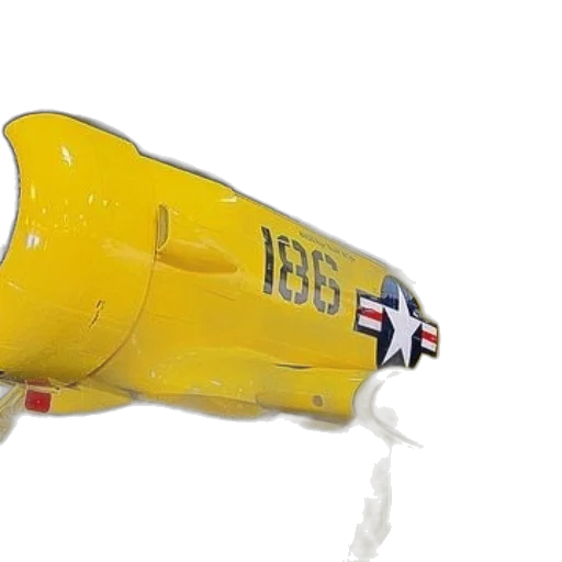weapon, 3d render, yellow, military, airplane, number, 186, side transparent PNG cut-out