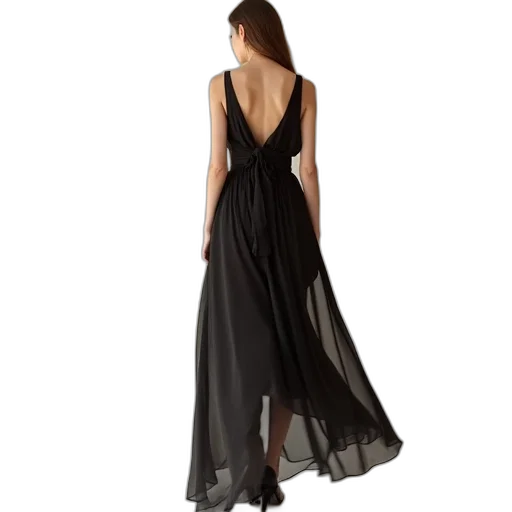 dress, dark, earth tones, line transparent PNG cut-out