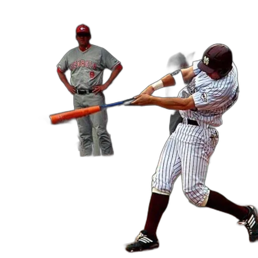 weapon, baseball, player, swings, his, bat, front, georgia transparent PNG cut-out