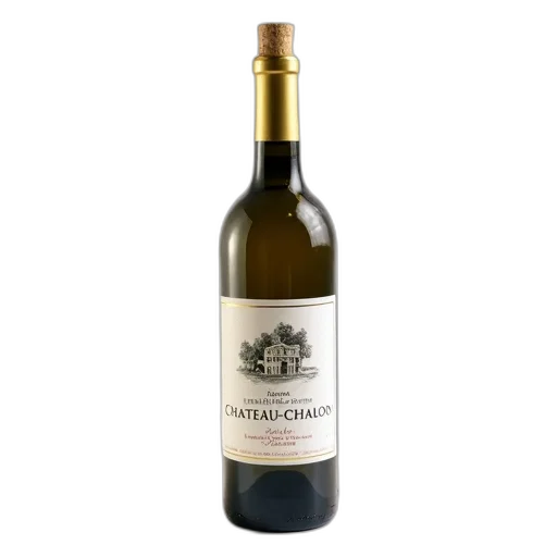 bottle, chateau-chalon, wine, cork, stopper, featuring, label, drawing transparent PNG cut-out