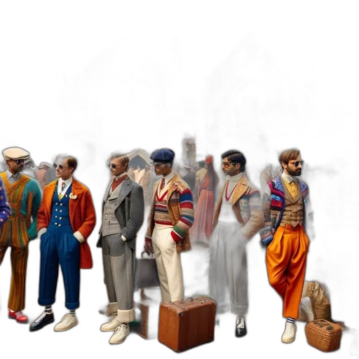 staff, concept art, 3d render, photorealistic, fantasy art, city street, earth tones, bustling transparent PNG cut-out