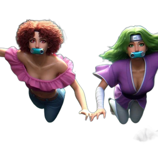 mask, concept art, 3d render, photorealistic, fantasy art, underwater, scene, two transparent PNG cut-out