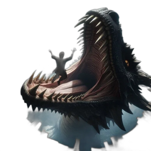 dragon, creature, animal, shoes, concept art, 3d render, fantasy art, photorealistic transparent PNG cut-out