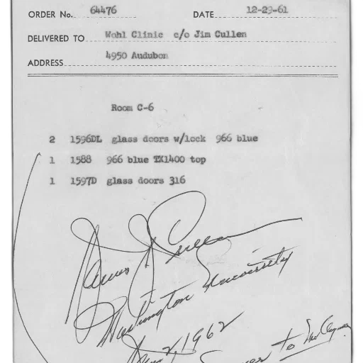 dated, order, form, december, 1961, wohl, clinic, listing transparent PNG cut-out