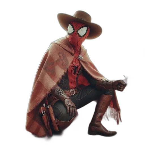 jacket, mask, animal, weapon, comic book art, concept art, fantasy art, watercolor transparent PNG cut-out