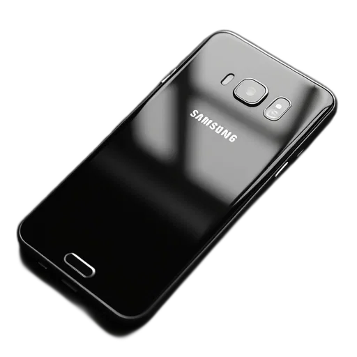 3d render, samsung, galaxy, black transparent PNG cut-out
