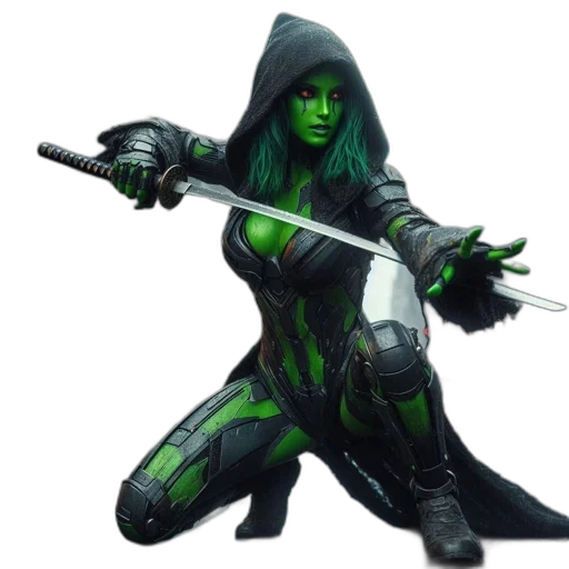 weapon, staff, sword, concept art, fantasy art, 3d render, cyberpunk, green transparent PNG cut-out