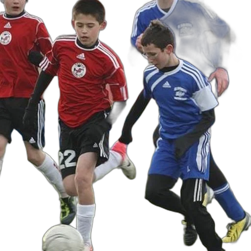 young, boy, red, soccer, uniform, number, his, shorts transparent PNG cut-out
