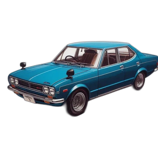 car, photorealistic, 3d render, image, 1972, toyota, corolla, a30 transparent PNG cut-out