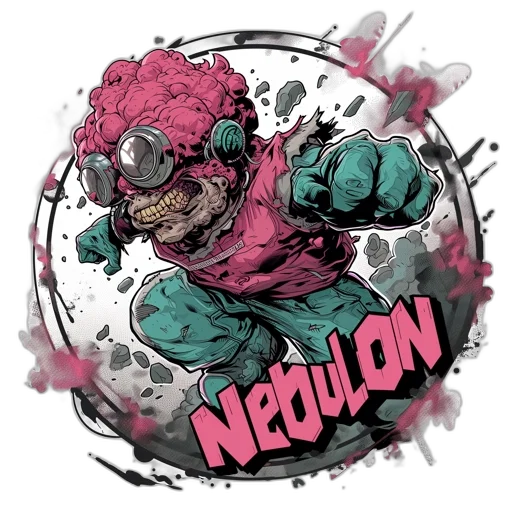 weapon, comic book art, concept art, cartoon, pixel art, neon, red, nebulon transparent PNG cut-out