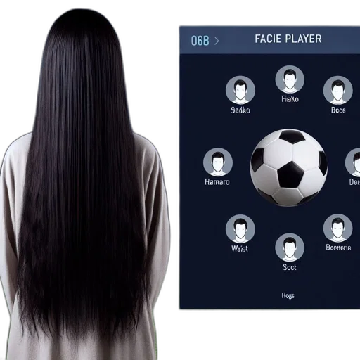 hair, woman, faces, away, long, black, visible, while transparent PNG cut-out