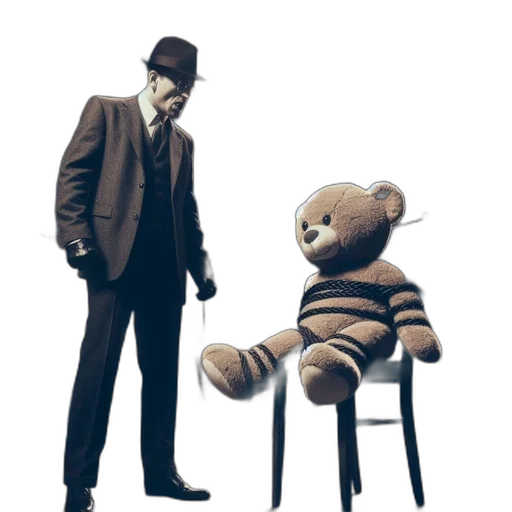 concept art, comic book art, pixel art, 3d render, man, suit, hat, stands transparent PNG cut-out