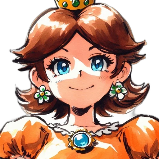 crown, dress, jewelry, face, anime, pixel art, cartoon, concept art transparent PNG cut-out