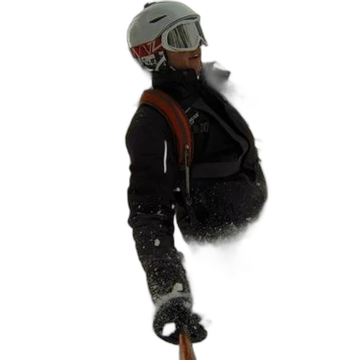 jacket, staff, concept art, 3d render, skier, action, wearing, helmet transparent PNG cut-out