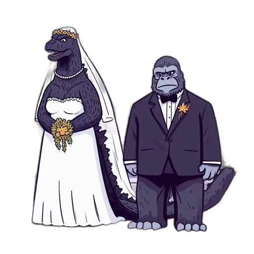 dress, concept art, cartoon, comic book art, watercolor, monochrome, anthropomorphic, bride transparent PNG cut-out