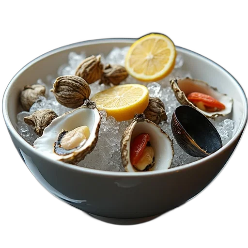 food, jewelry, 3d render, photorealistic, monochrome, large, bowl, filled transparent PNG cut-out