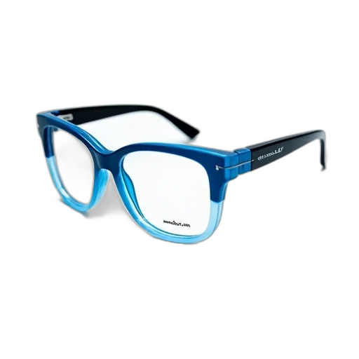 blue, pair, blue-framed, glasses, black, temple, tip, left transparent PNG cut-out