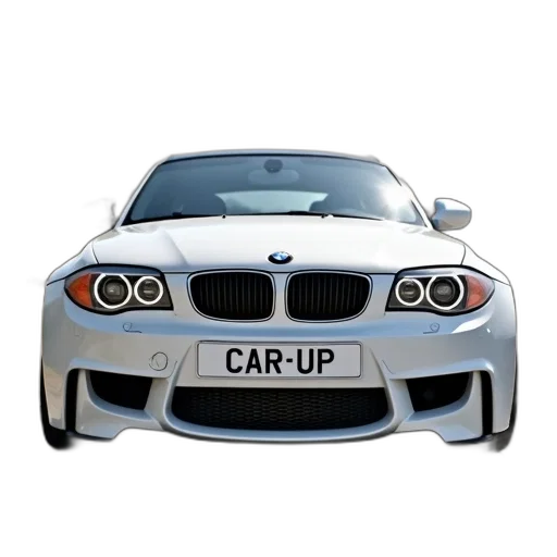 car, weapon, 3d render, photorealistic, concept art, white, bmw, license transparent PNG cut-out