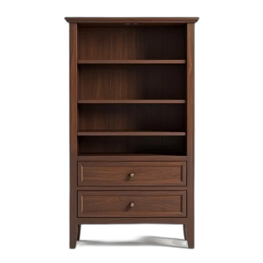 furniture, 3d render, wooden, cabinet, closed, top, section, open transparent PNG cut-out