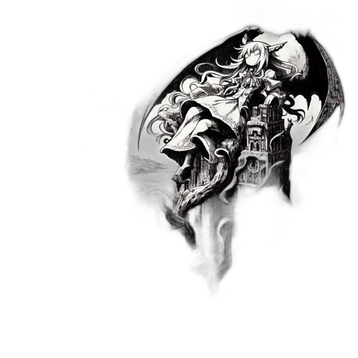mask, dragon, weapon, face, concept art, comic book art, fantasy art, photorealistic transparent PNG cut-out