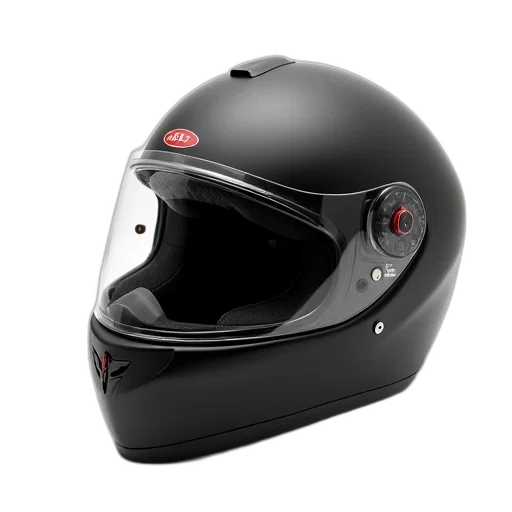 black, motorcycle, helmet, clear, visor, displayed, against, white transparent PNG cut-out