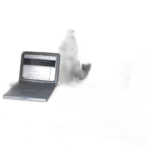 robot, staff, weapon, car, 3d render, desk, laptop, remote transparent PNG cut-out