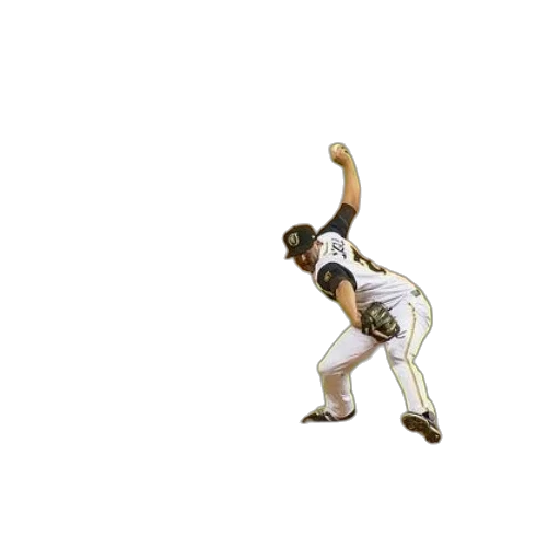 baseball, player, white, uniform transparent PNG cut-out