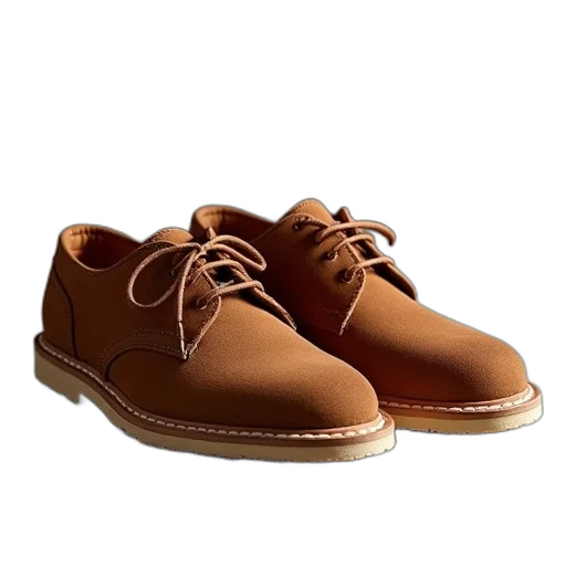 shoes, 3d render, earth tones, timber, deck, shoe, sued, brown transparent PNG cut-out