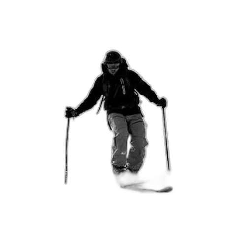 staff, animal, photorealistic, concept art, 3d render, skier, action, captured transparent PNG cut-out