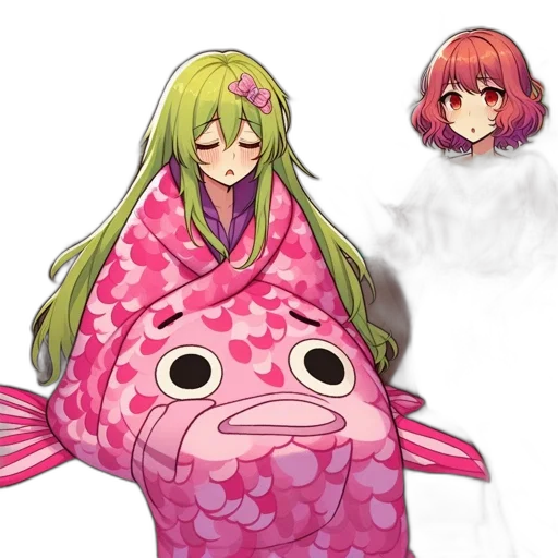 creature, mask, dress, animal, concept art, anime, pixel art, underwater transparent PNG cut-out