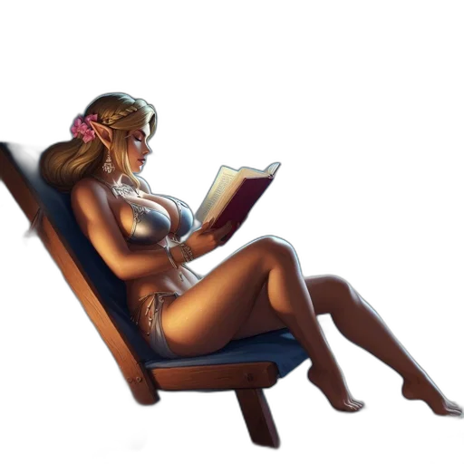 furniture, dress, concept art, fantasy art, comic book art, pixel art, neon lights, golden transparent PNG cut-out
