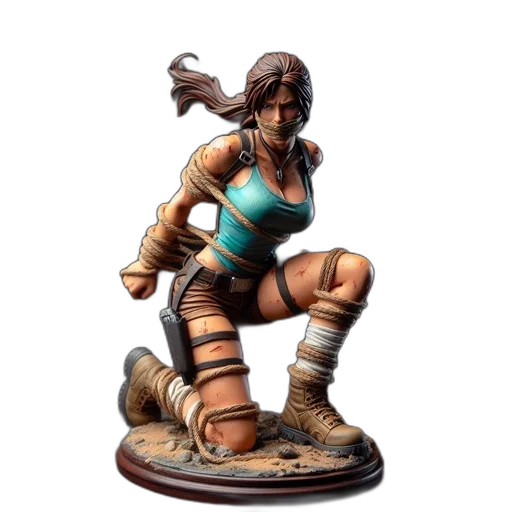 concept art, fantasy art, 3d render, comic book art, finely, detailed, figurine, female transparent PNG cut-out