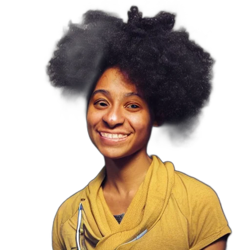 hair, face, crown, staff transparent PNG cut-out