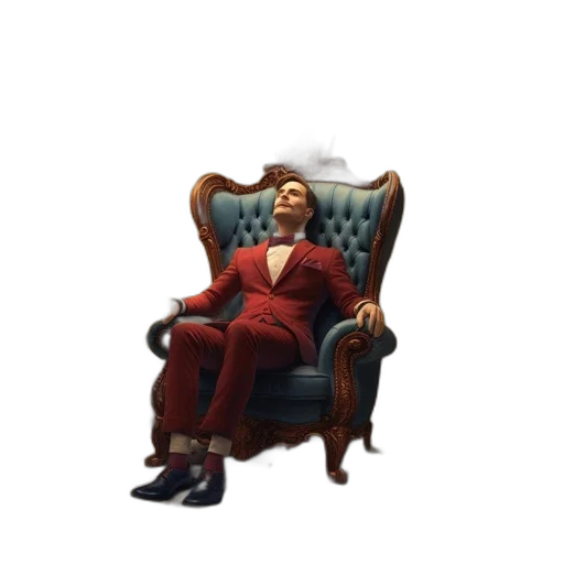 furniture, jacket, staff, face, concept art, 3d render, pixel art, photorealistic transparent PNG cut-out