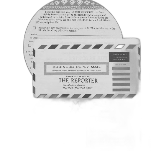 3d render, vintage, advertisement, reporter, featuring, business, reply, mail transparent PNG cut-out