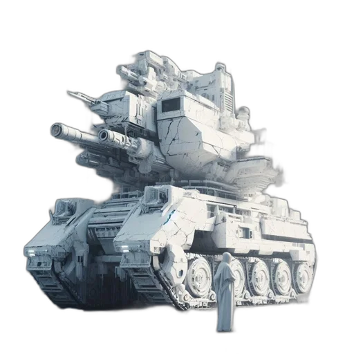 weapon, concept art, 3d render, photorealistic, fantasy art, damaged, armored, vehicle transparent PNG cut-out