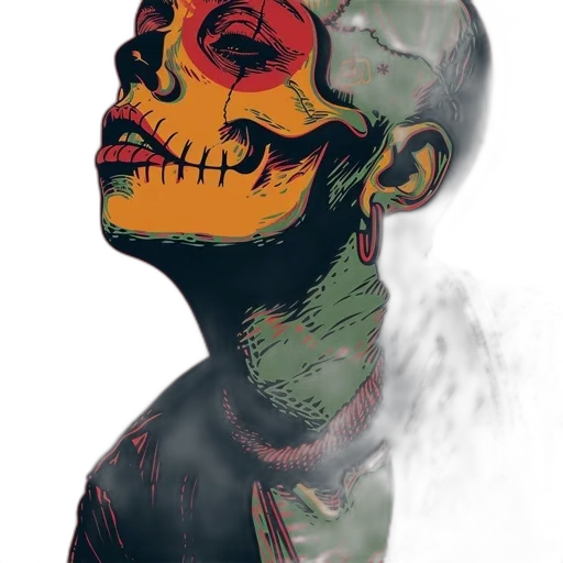 mask, face, creature, robot, concept art, fantasy art, watercolor, photorealistic transparent PNG cut-out
