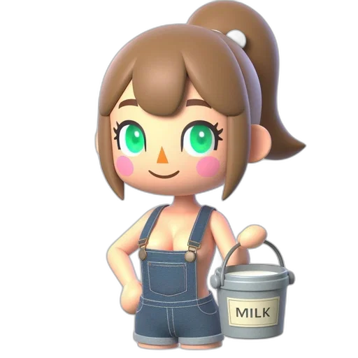 bottle, dress, food, robot, 3d render, pixel art, concept art, cartoon transparent PNG cut-out