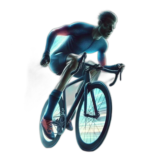 concept art, photorealistic, 3d render, futuristic, city, night, man, rides transparent PNG cut-out