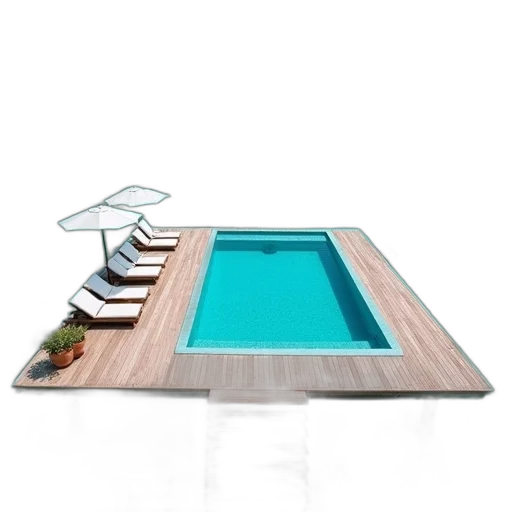 furniture, 3d render, photorealistic, underwater, beach, earth tones, blue, modern transparent PNG cut-out
