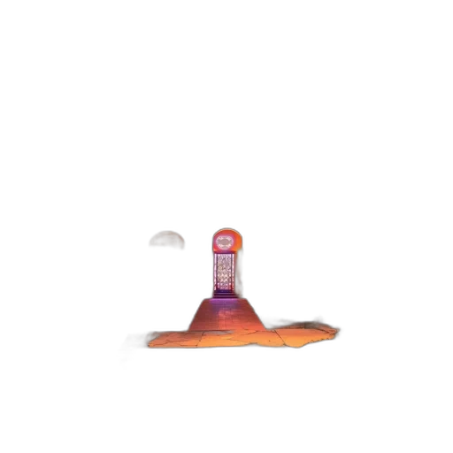 bottle, hat, weapon, staff, concept art, 3d render, pixel art, vaporwave transparent PNG cut-out