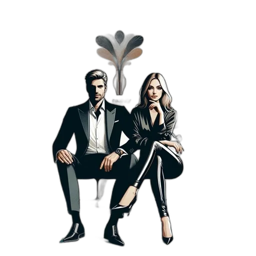 furniture, jacket, umbrella, concept art, cartoon, comic book art, photorealistic, monochrome transparent PNG cut-out