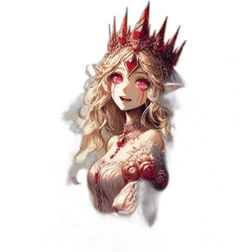 crown, mask, staff, dragon, fantasy art, pixel art, concept art, anime transparent PNG cut-out
