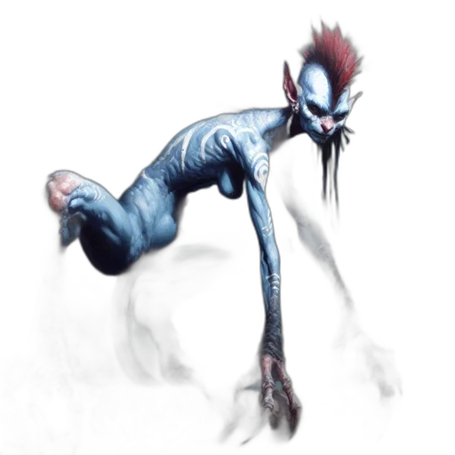 creature, mask, staff, animal, concept art, comic book art, fantasy art, watercolor transparent PNG cut-out